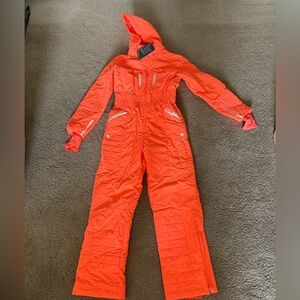 Free People bright orange snowsuit with primaloft insulation - size m